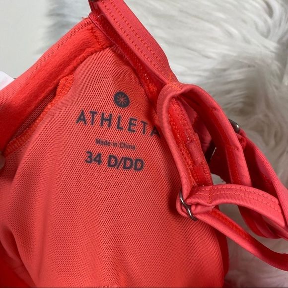 Athleta Bikini Top sz 34D/DD Neon # V58 - Picture 7 of 8